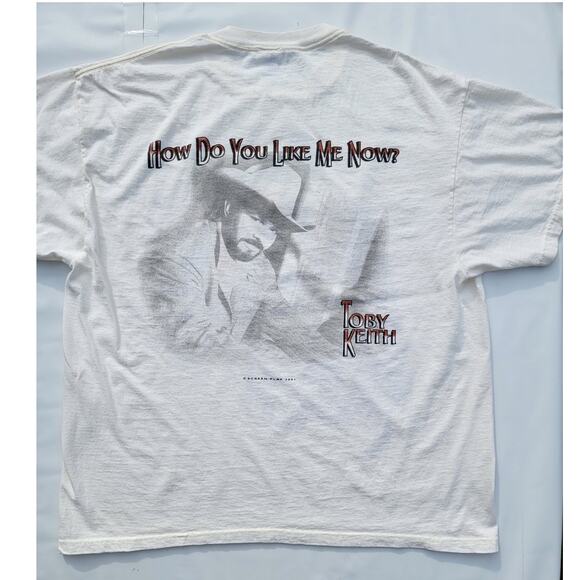 Vintage Toby Keith How Do You Like Me Now Band Tour Concert T-Shirt XL Country - Picture 2 of 6